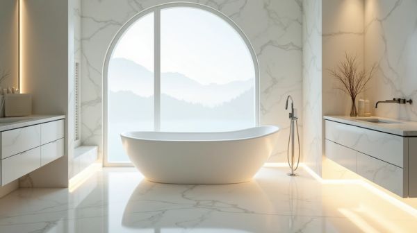 Choisir une baignoire îlot design pour une salle de bains élégante